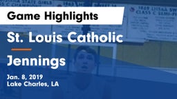 St. Louis Catholic  vs Jennings  Game Highlights - Jan. 8, 2019