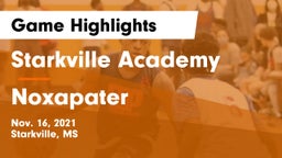 Starkville Academy  vs Noxapater  Game Highlights - Nov. 16, 2021