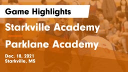Starkville Academy  vs Parklane Academy  Game Highlights - Dec. 18, 2021