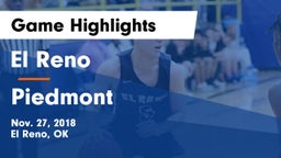 El Reno  vs Piedmont  Game Highlights - Nov. 27, 2018