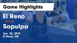 El Reno  vs Sapulpa  Game Highlights - Jan. 25, 2019