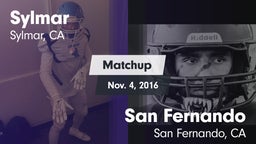 Matchup: Sylmar  vs. San Fernando  2016