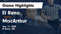 El Reno  vs MacArthur  Game Highlights - Jan. 11, 2020