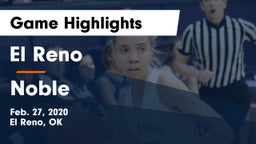 El Reno  vs Noble  Game Highlights - Feb. 27, 2020