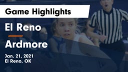 El Reno  vs Ardmore  Game Highlights - Jan. 21, 2021