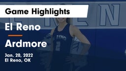 El Reno  vs Ardmore Game Highlights - Jan. 20, 2022