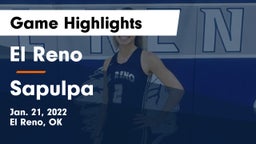 El Reno  vs Sapulpa  Game Highlights - Jan. 21, 2022