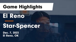 El Reno  vs Star-Spencer  Game Highlights - Dec. 7, 2023