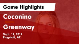 Coconino  vs Greenway Game Highlights - Sept. 19, 2019