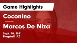 Coconino  vs Marcos De Niza Game Highlights - Sept. 20, 2021