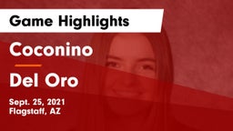 Coconino  vs Del Oro  Game Highlights - Sept. 25, 2021