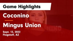 Coconino  vs Mingus Union Game Highlights - Sept. 13, 2022