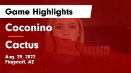Coconino  vs Cactus  Game Highlights - Aug. 29, 2022