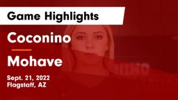 Coconino  vs Mohave Game Highlights - Sept. 21, 2022