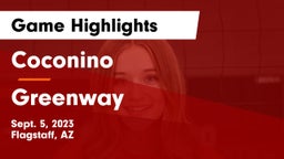 Coconino  vs Greenway  Game Highlights - Sept. 5, 2023