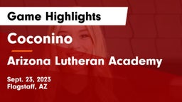 Coconino  vs Arizona Lutheran Academy  Game Highlights - Sept. 23, 2023
