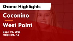 Coconino  vs West Point  Game Highlights - Sept. 23, 2023