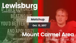 Matchup: Lewisburg High vs. Mount Carmel Area  2017
