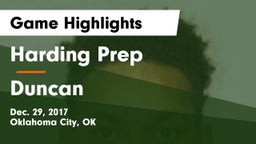 Harding Prep  vs Duncan  Game Highlights - Dec. 29, 2017