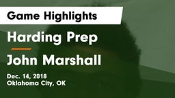 Harding Prep  vs John Marshall  Game Highlights - Dec. 14, 2018