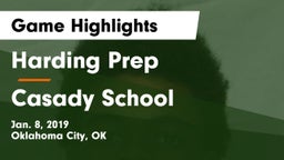 Harding Prep  vs Casady School Game Highlights - Jan. 8, 2019