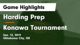 Harding Prep  vs Konawa Tournament Game Highlights - Jan. 12, 2019