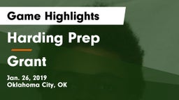 Harding Prep  vs Grant  Game Highlights - Jan. 26, 2019