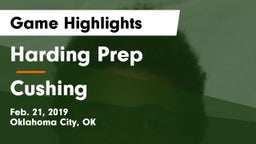 Harding Prep  vs Cushing  Game Highlights - Feb. 21, 2019