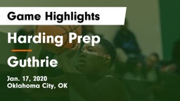 Harding Prep  vs Guthrie  Game Highlights - Jan. 17, 2020