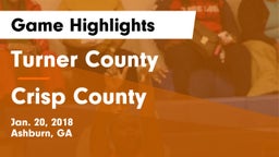 Turner County  vs Crisp County  Game Highlights - Jan. 20, 2018