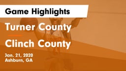 Turner County  vs Clinch County  Game Highlights - Jan. 21, 2020