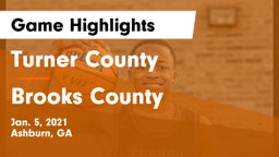 Turner County  vs Brooks County  Game Highlights - Jan. 5, 2021