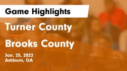 Turner County  vs Brooks County  Game Highlights - Jan. 25, 2022
