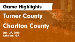 Turner County  vs Charlton County  Game Highlights - Jan. 27, 2018