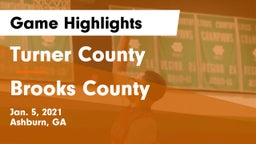 Turner County  vs Brooks County  Game Highlights - Jan. 5, 2021