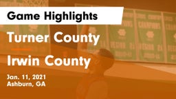 Turner County  vs Irwin County Game Highlights - Jan. 11, 2021