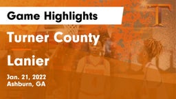 Turner County  vs Lanier Game Highlights - Jan. 21, 2022