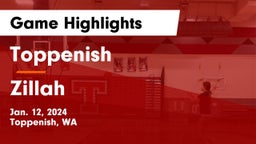 Toppenish  vs Zillah  Game Highlights - Jan. 12, 2024