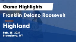 Franklin Delano Roosevelt vs Highland  Game Highlights - Feb. 25, 2024