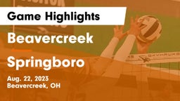 Beavercreek  vs Springboro  Game Highlights - Aug. 22, 2023