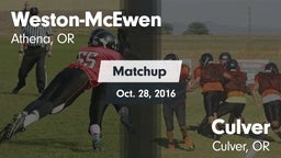 Matchup: Weston-McEwen vs. Culver  2016