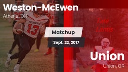 Matchup: Weston-McEwen vs. Union  2017