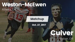 Matchup: Weston-McEwen vs. Culver  2017