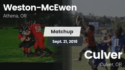 Matchup: Weston-McEwen vs. Culver  2018