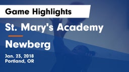 St. Mary's Academy  vs Newberg  Game Highlights - Jan. 23, 2018