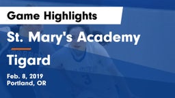 St. Mary's Academy  vs Tigard  Game Highlights - Feb. 8, 2019