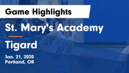 St. Mary's Academy  vs Tigard  Game Highlights - Jan. 21, 2020