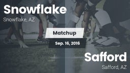 Matchup: Snowflake High vs. Safford  2016