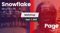 Matchup: Snowflake High vs. Page  2018