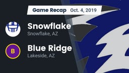 Recap: Snowflake  vs. Blue Ridge  2019